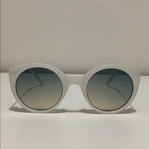 White framed sunglasses